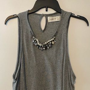 Tank with statement necklace